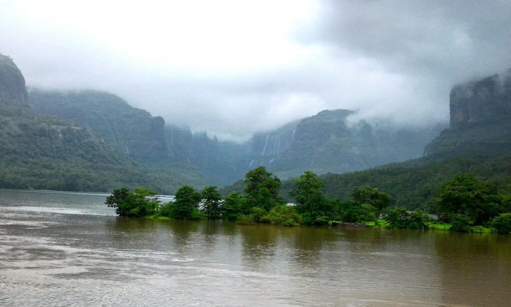 bhiram dam view in monsoon